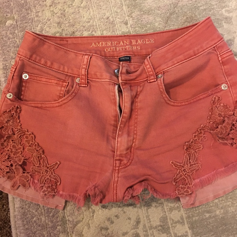 American Eagle hi- rise festival shorts